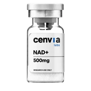 Cenvia Labs NAD+ 500mg vial, transparent background (product mockup, not final photography)